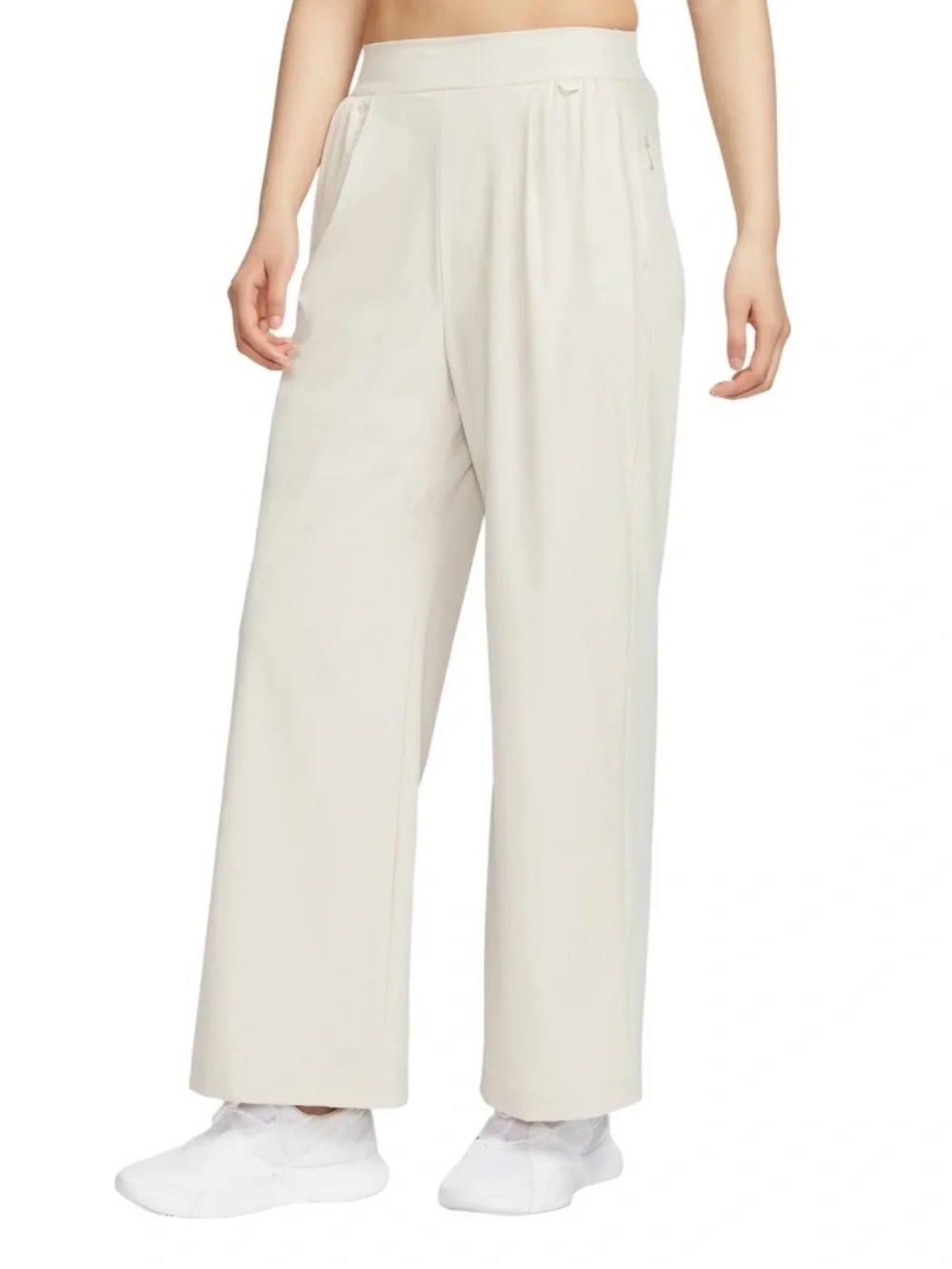 Nike Cream Wide-Leg High-Rise Pants